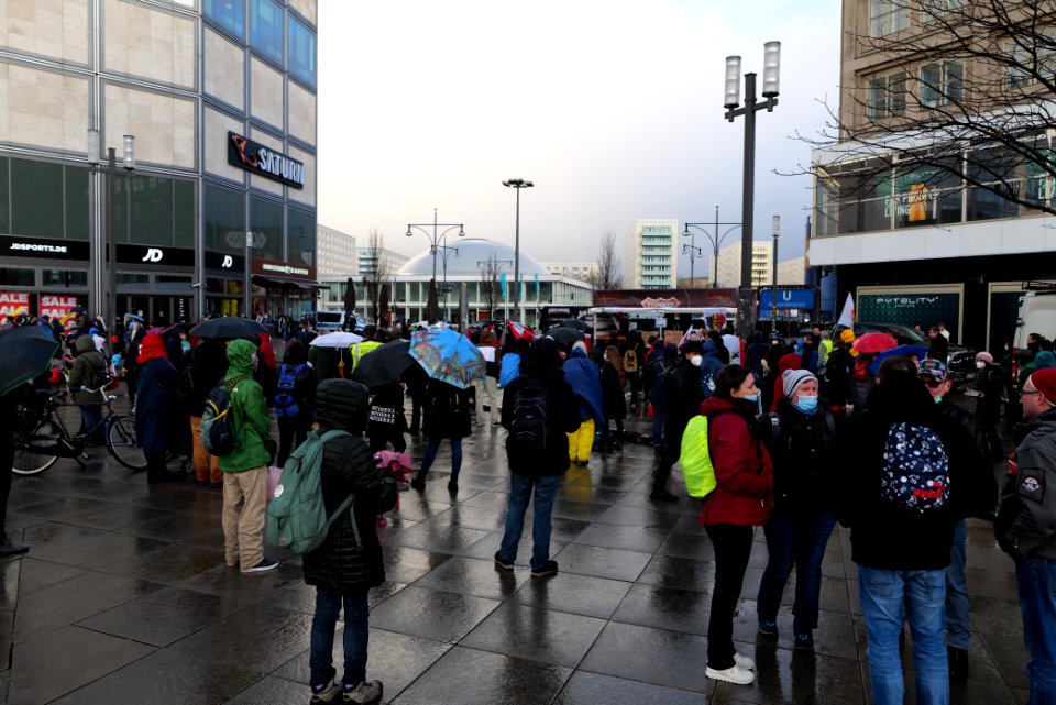 Conspiracist protest Berlin Alexanderplatz 2021-03-13 18