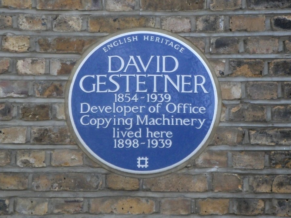 David Gestetner blue plaque in London - 2015