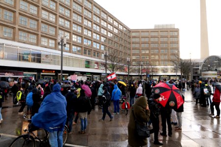 Conspiracist protest Berlin Alexanderplatz 2021-03-13 16