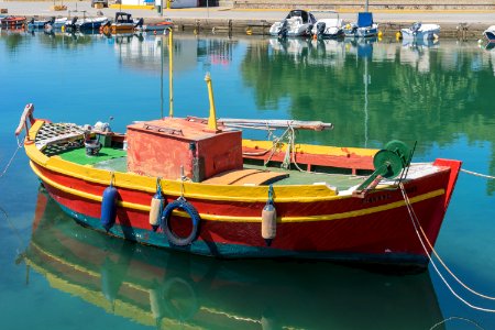 Colorful boat Nea Artaki Euboea Greece photo