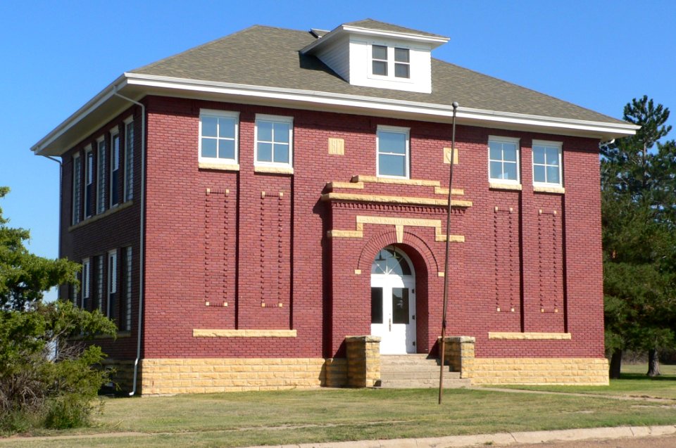 Collyer, KS St. Michael school from NW 1