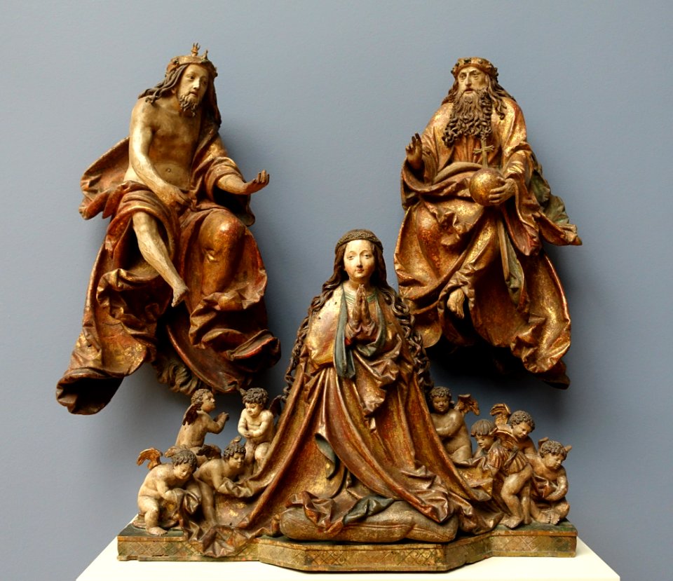 Coronation of the Virgin by Jorg Lederer, view 1, c. 1525, linden wood - Bode-Museum - DSC03074