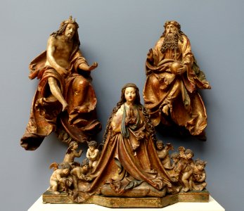 Coronation of the Virgin by Jorg Lederer, view 1, c. 1525, linden wood - Bode-Museum - DSC03074