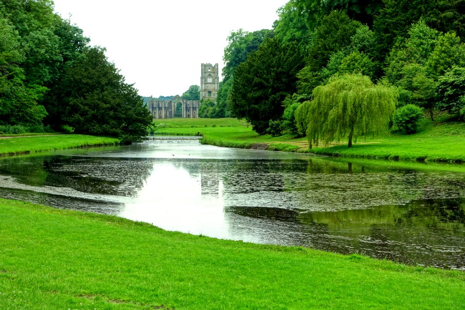 Distant view - Fountains Abbey - North Yorkshire, England - DSC00956
