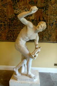 Diskobolus, torso from 1st century AD Roman copy of Greek bronze by Myron, head perhaps from 3rd century BC - Bowood House - Wiltshire, England - DSC00729