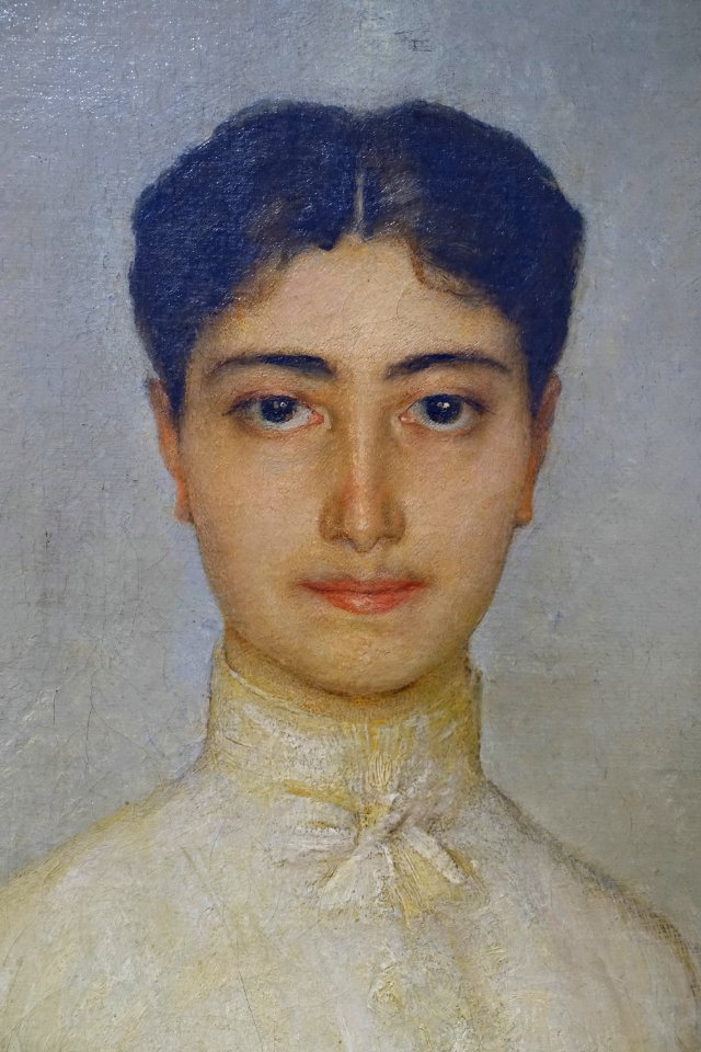 Contessa Fini by Luigi Galli, 1888-1890, detail - Galleria nazionale d'arte moderna - Rome, Italy - DSC05380