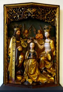Coronation of the Virgin, probably Hans Heberlin, from the Walpurgiskapelle auf der Nurnberger Burg, Nuremberg, 1513, limewood - Germanisches Nationalmuseum - Nuremberg, Germany -DSC02852