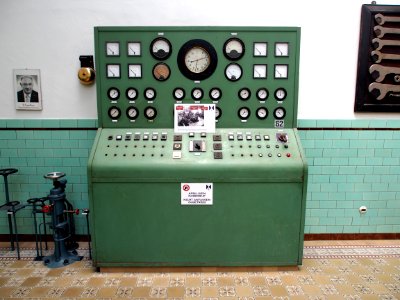 Control cabinet at the Religiueze Stoommachine Ketelhuis Steyl pic3