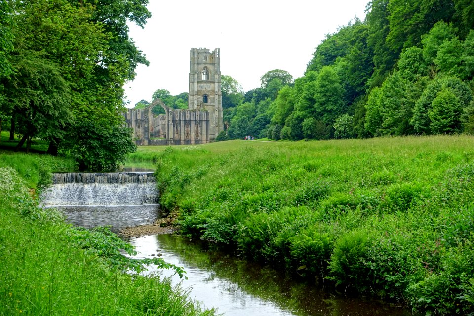 Distant view - Fountains Abbey - North Yorkshire, England - DSC00978