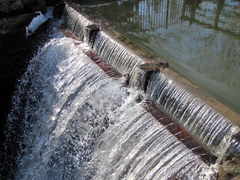 Lock waterfall gray waterfall