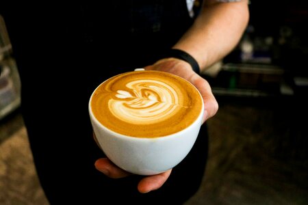 Espresso cup latte photo