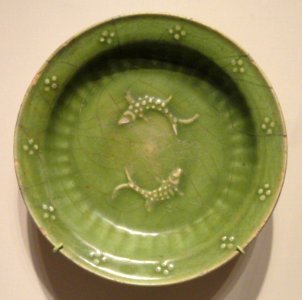 Dish with Paired Fish, first half of 14th century, Ilkhanid period, Iran - Sackler Museum - DSC02511