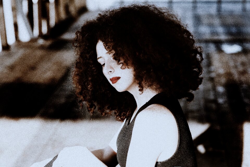 Woman lady curly