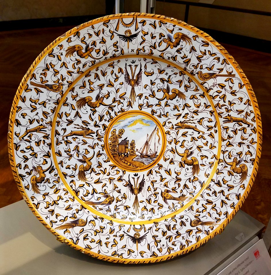 Dish, attributed to Willem Jansz. Verstraeten, Netherlands, c. 1650-1660, tin-glazed earthenware - Museum of Fine Arts, Boston - 20180922 152220