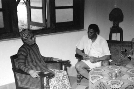 Djokjakarta. Kolonel Julian in gesprek met de oud-regent K.R.T. Djogonegoro, Bestanddeelnr 3981