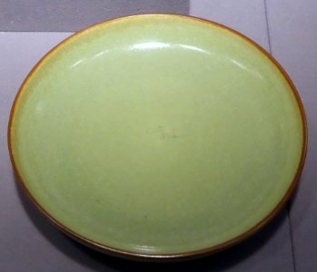 Dish, China, Ming dynasty, Tianqi period, 1621-1627 AD, stoneware, celadon glaze - Museum of Anthropology, University of British Columbia - DSC09147