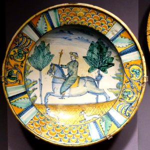 Dish, Italy, Deruta, c. 1500, maiolica - Museum of Anthropology, University of British Columbia - DSC08982