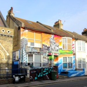 Decorated House at Viaduct Road, Brighton (November 2015)