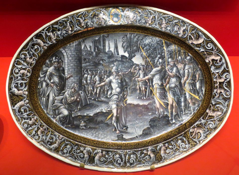 Dish with Abraham Rejecting the Gifts of the King of Sodom by Pierre Reymond