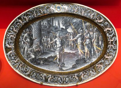 Dish with Abraham Rejecting the Gifts of the King of Sodom by Pierre Reymond