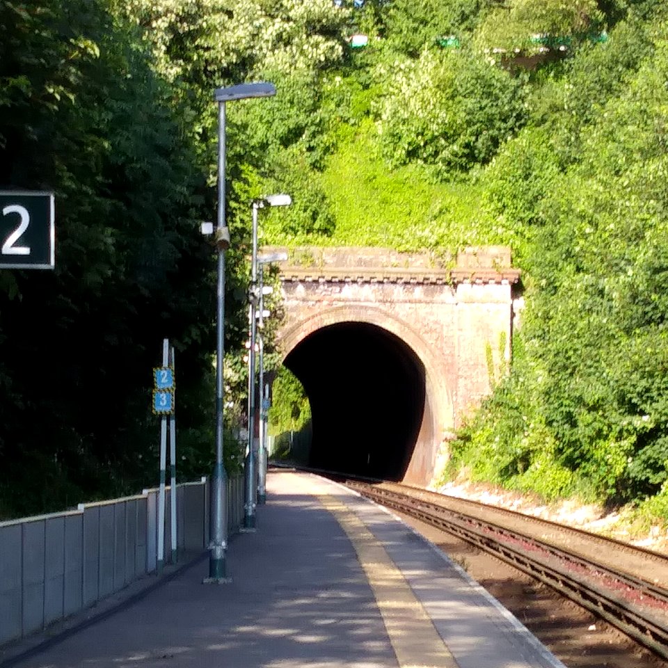 Ditchling Road Tunnel seen from London Road (Brighton) station (June 2018)