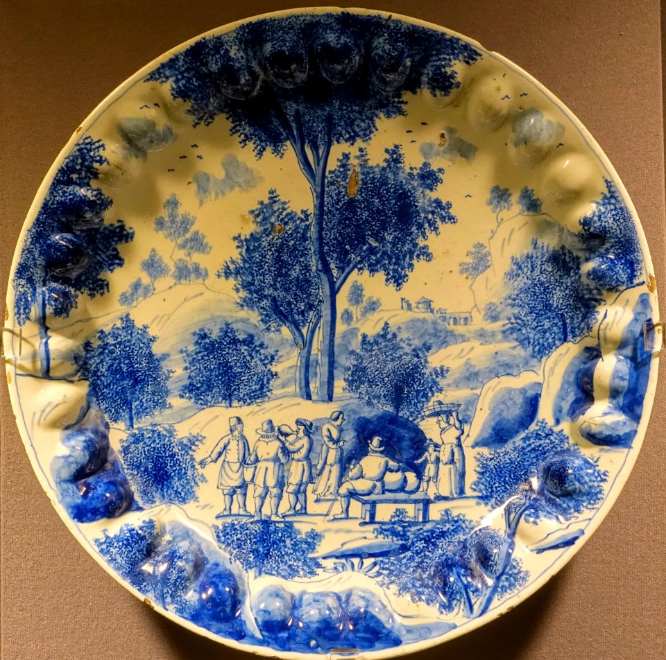 Dish, de Roos Factory, Netherlands, Delft, early 1700s, ceramic - Museum of Anthropology, University of British Columbia - DSC09109