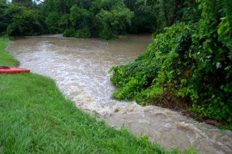 Ditch flooding kayak