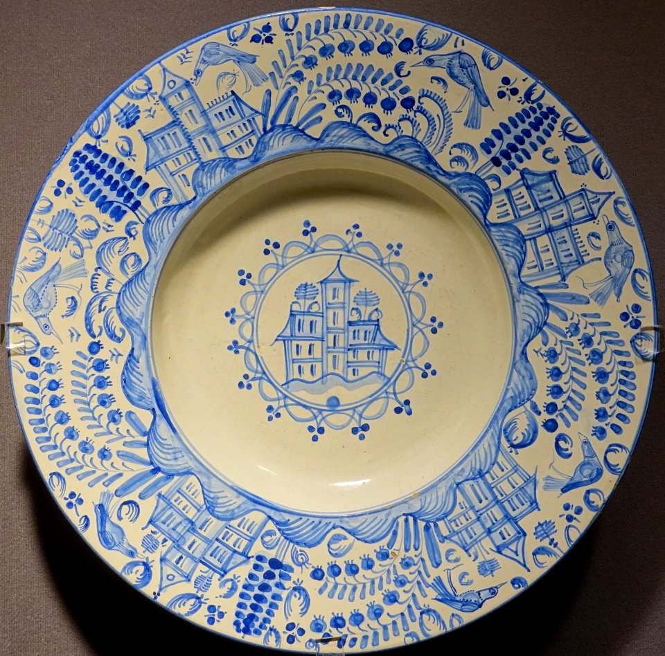 Dish, Slovakia, Dechtice, Odler workshop, late 1600s, ceramic - Museum of Anthropology, University of British Columbia - DSC08893