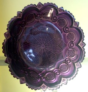 Dish, probably New England, 1835-1850, glass - Bennington Museum - Bennington, VT - DSC08888