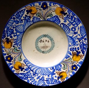 Dish, Slovakia, Dechtice, Odler workshop, 1696, ceramic - Museum of Anthropology, University of British Columbia - DSC08894