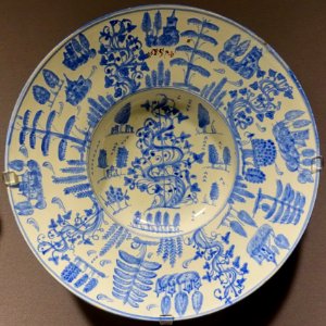 Dish, Slovakia, Dechtice, perhaps Odler workshop, 1694, ceramic - Museum of Anthropology, University of British Columbia - DSC08897