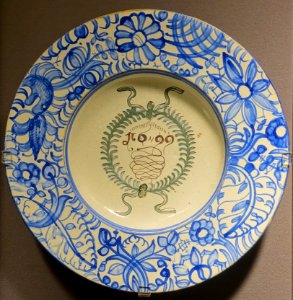 Dish, Slovakia, Dechtice, Odler workshop, 1699, ceramic - Museum of Anthropology, University of British Columbia - DSC08891
