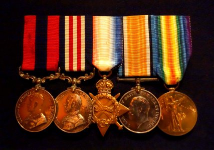 Distinguished Conduct Medal, Military Medal, 1914-1915 Star, British War Medal, Inter-Allied Victory Medal - awarded to Acting Cpl. Robert Coates, 10th Canadian Infantry Battalion - Glenbow Museum - DSC00618 photo