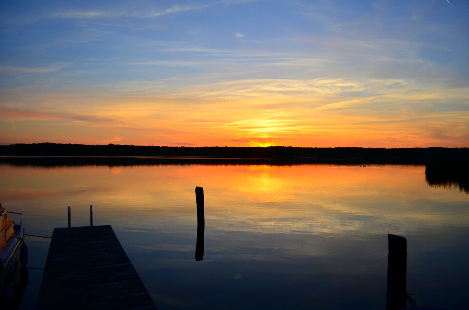 Sunset abendstimmung badesee