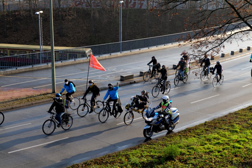 Fife years Paris agreement bicycle demonstration Berlin 2020-12-12 192