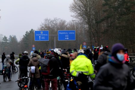 Fife years Paris agreement bicycle demonstration Berlin 2020-12-12 52