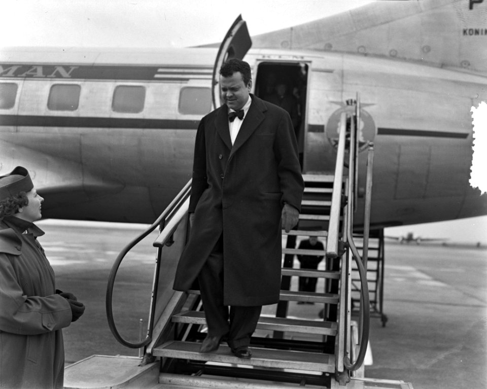 Filmacteur Orson Welles bezoekt Amsterdam, Bestanddeelnr 904-9982