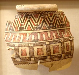 Fragment of a large vessel with geometric decoration, Alishar, Iron Age II, 1000-700 BC, ceramic - Oriental Institute Museum, University of Chicago - DSC07655