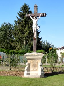 Francilly-Selency (Aisne) croix de chemin 1876