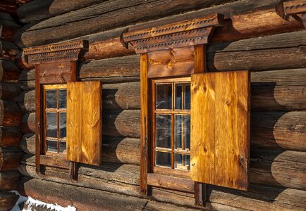 Irkutsk wooden house shutters