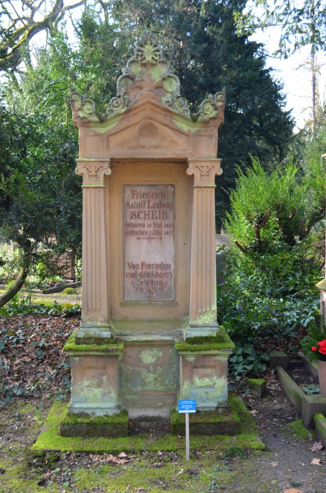 Frankfurt, Hauptfriedhof, Grab G 433 Scheib