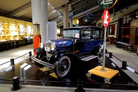 Ford Model A four-door sedan, the type used as 1-yen taxis, 1931 AD - Edo-Tokyo Museum - Sumida, Tokyo, Japan - DSC06942