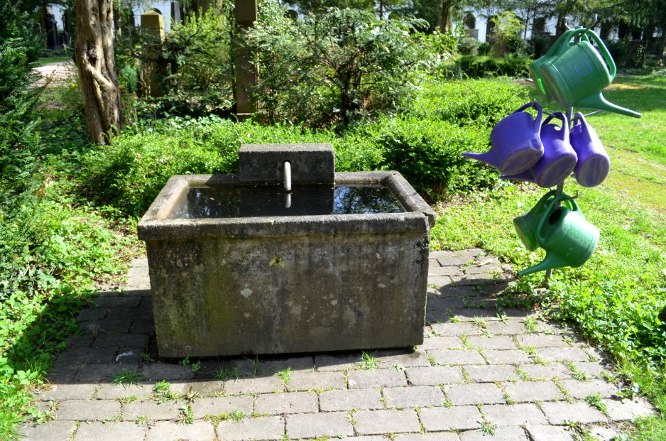 Frankfurt, Hauptfriedhof, Brunnen bei C 714