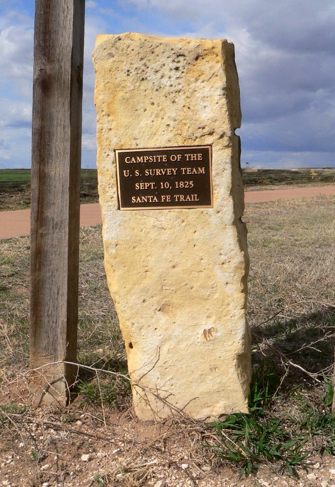 Ford Co Santa Fe ruts rest-stop survey team marker 1