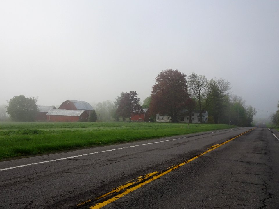 Foggy morning Route 14A NY May 16 2018