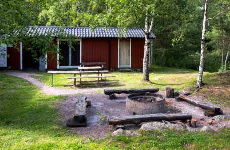 Fjällastugan grilling area