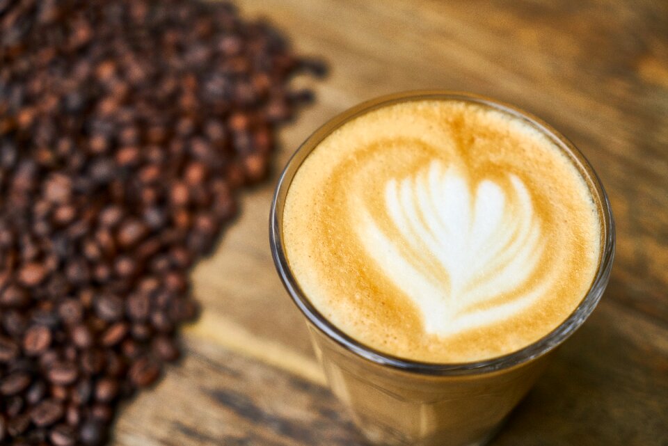 Macro coffee cup cafe