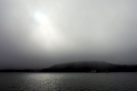 Fog rolling in over Brofjorden photo