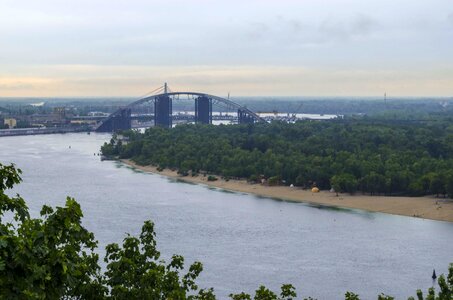 Landscape river beach photo