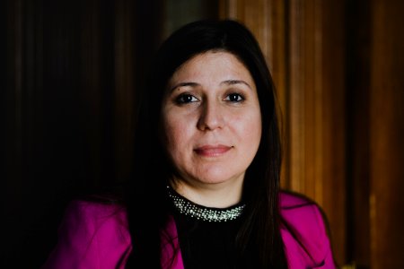 Florin Gorgis, Assyrian human rights and women's rights activist from Diana, Kurdistan Region, Iraq at a meeting in Erbil in her role as General Director of the KRG’s High Council of Women Affairs 11